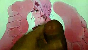 Anime Feet Covered In Sticky Cum Tribute