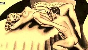 Explore vintage erotic drawings in anime and hentai styles