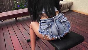 God, That Jeans Shorts Ass In Daisy Dukes Is Just Unbelievable!