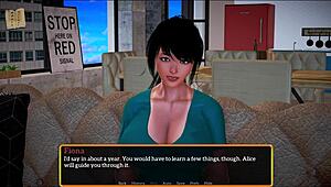 I explore my new stepfamily in this game