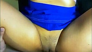 After the party, that shy college teen and her friend got passionate on the sofa!