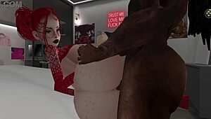 I watch black man fuck young redhead in anal