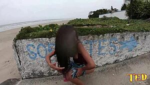 Novinha's Wild Beach Orgy in Mongaguá SP with Manoella Fernandes