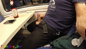 On the moving train, I pushed for my third cumshot today