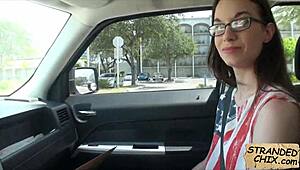 Holy Shit! Stranded Teen Sucks Cock for Ride Home!