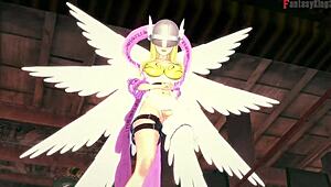 Angelwoman Evolves To Get Fucked In POV Digimon Fantasy Scene.