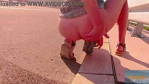 Feeling so naughty with outdoor fingering as Mala Dvojka gets wild