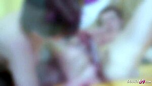 Old Granny Seduces Mature for First Lesbian Dildo Orgasm