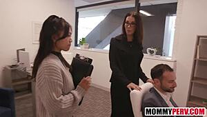 office boss stepmom gets anal fucked by stepson 😈