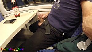 On the moving train, I pushed for my third cumshot today