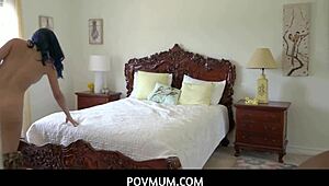 Povmum step mother gets frisky when husband’s away from home.