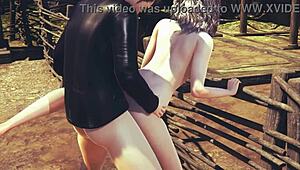 3d animation blowjob in nature