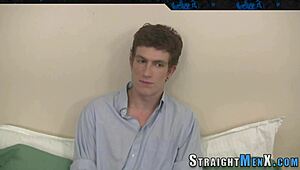 Amateur hunk jerks off in gay for pay POV session