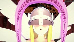Angelwoman Evolves To Get Fucked In POV Digimon Fantasy Scene.