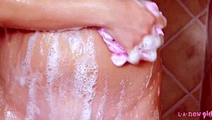 Oh my gosh, this charming blonde got steamy with a hot milf on the sofa!