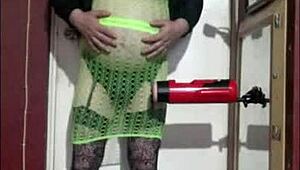 i love giving myself machine masturbation as a shy crossdresser part 4