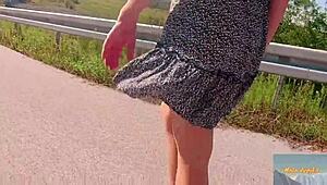 Feeling so naughty with outdoor fingering as Mala Dvojka gets wild