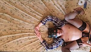 anastasia pegs sissy guys hard with strap-on!