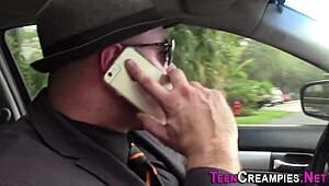 creampied teen 18+ sucking monster cock in lingerie 💦