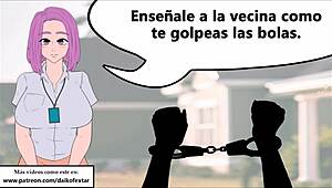 Spanish Femdom Humiliates Slave at Party with CBT