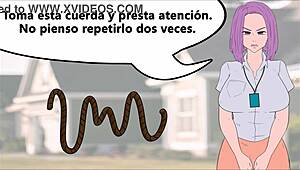 Spanish Femdom Humiliates Slave at Party with CBT