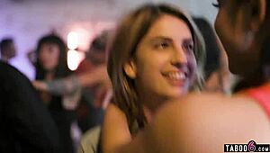 latina college teen alina lopez at party thinks she’s a guy. wild oral fun unfolds