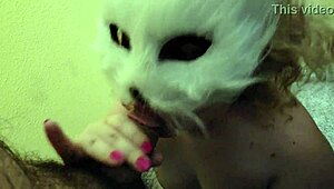 My wife sucks my dick till i cum in her mouth, homemade blowjob creampie!