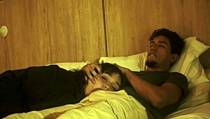 My stepbrother shoves his cock in my mouth while we’re in bed, no mercy!