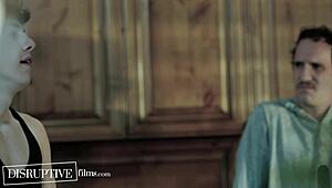 Greg McKeon pounds twink roommate with monster cock in doggy style.