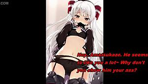 Amatsukaze and Shimakaze give dual jerk off instructions in anime hentai.