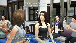 Cara Participates in Wild Orgy with Riding and Blowjobs