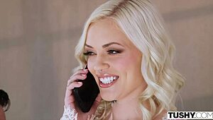 Wow, submissive beauty Alex gets dominated in intense Tushy double penetration!