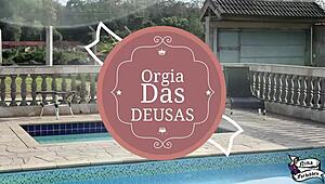 orgia das deusas with emme white, venusss, lisxxx, day mattos completo no red 😍