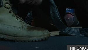 look at this submissive gay toy getting fucked by skyy knox and jason vario