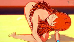 hey nami's so horny, wanna strip her tight jeans?