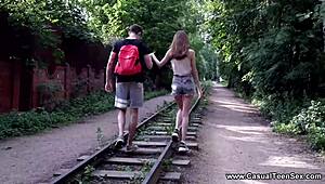 i'm making love to slender teen lia with blowjob and doggystyle