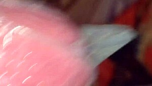 My friend's wife performs oral and handjob, leading to cumshot.