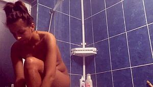Lesbian Shower with Big Tits Action