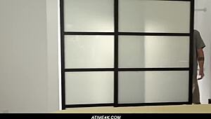 Quit spying, you perv! Braylin Bailey takes that big cock.