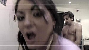 Three lucky guys bang two brunette milfs with big tits in a group hardcore session on the couch.