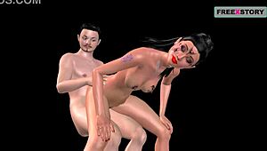 animated indian bhabhi raids japanese dick in 3d hentai 😏