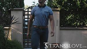 My transsexual friend talked me into banging her tight anal