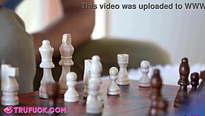 Stepsister gets fucked by best friend Parker Ambrose and Ricky Spanish with Scarlett Alexis watching