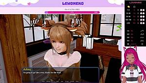 Lewdneko the Vtuber explores Harem Hotel with big tits in part 29