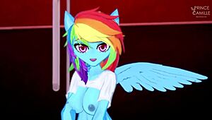 i think rainbow dash wants me to ride her after we touch each other in my little pony