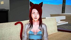 my new family with tempting redhead teen and her big ass.