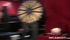 horny swinger gets her ass spanked in this group femdom session.