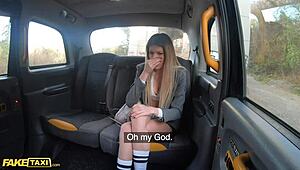 yo, check Macarena Lewis’ big tits in fake taxi POV blowjob