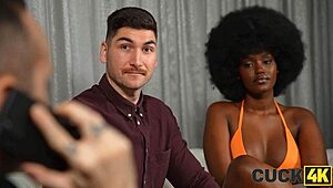 beautiful wife cheats in interracial gay group cuckold