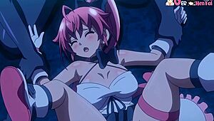 Beautiful big tits in anime hentai scenes with hardcore actions